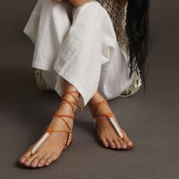 Anthropologie Shoes - NWT Anthropologie Tie Up Thong Sandals in Cedar